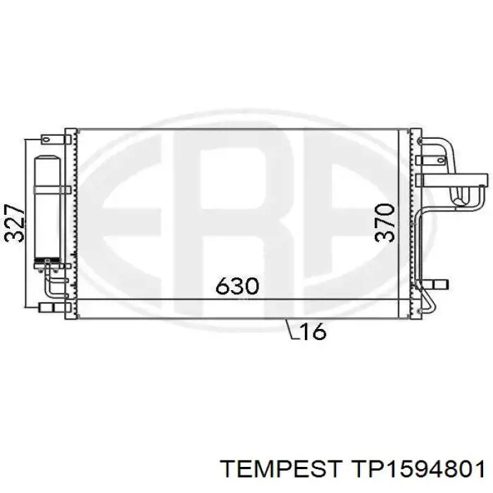 Конденсатор кондиціонера Tempest TP1594801 ціна, від 70.72 USD
