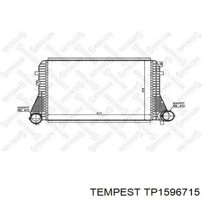 Купити TP1596715 Tempest Радіатор интеркуллера