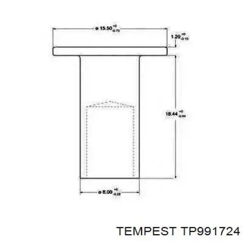Купити TP991725 Tempest Клепка накладки барабанних колодок