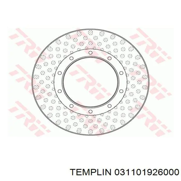 031101926000 Templin диск гальмівний передній