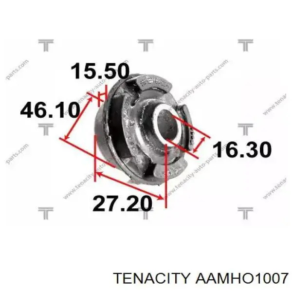 Сайлентблок нижнього важеля передньої підвіски Tenacity AAMHO1007 ціна, від 3.90 USD