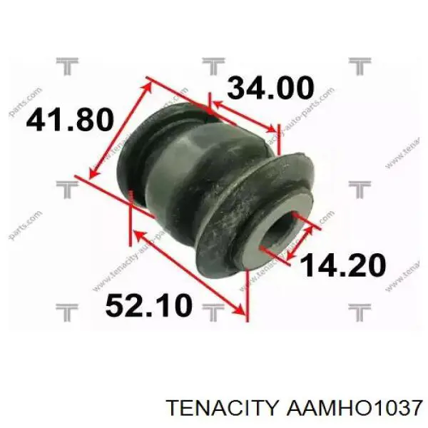 Сайлентблок нижнього важеля передньої підвіски Tenacity AAMHO1037 ціна, від 4.81 USD