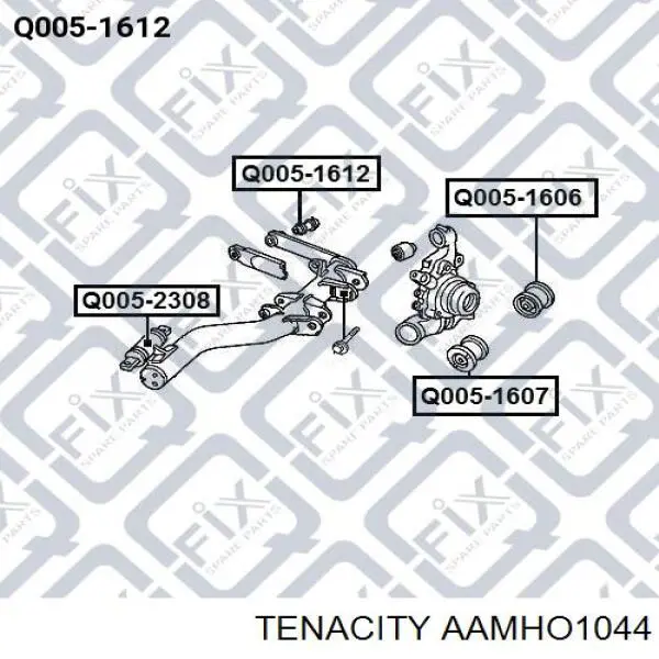 Сайлентблок заднього нижнього важеля AAMHO1044 Tenacity