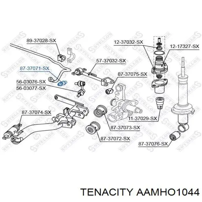 Купити AAMHO1044 Tenacity Сайлентблок заднього нижнього важеля