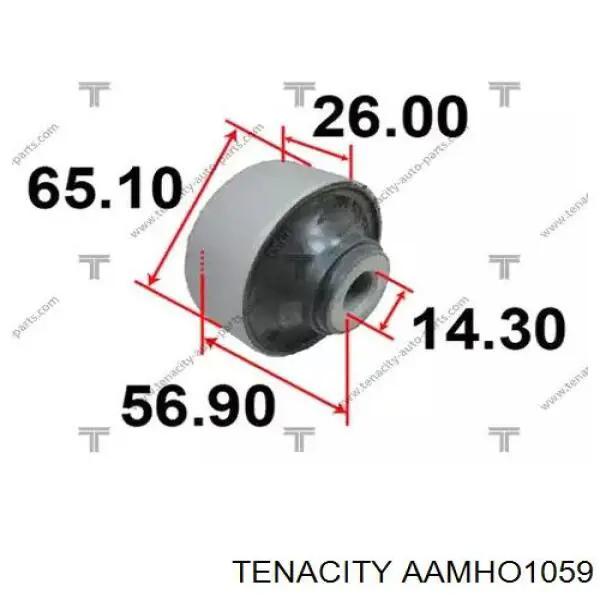 Сайлентблок нижнього важеля передньої підвіски Tenacity AAMHO1059 ціна, від 9.68 USD