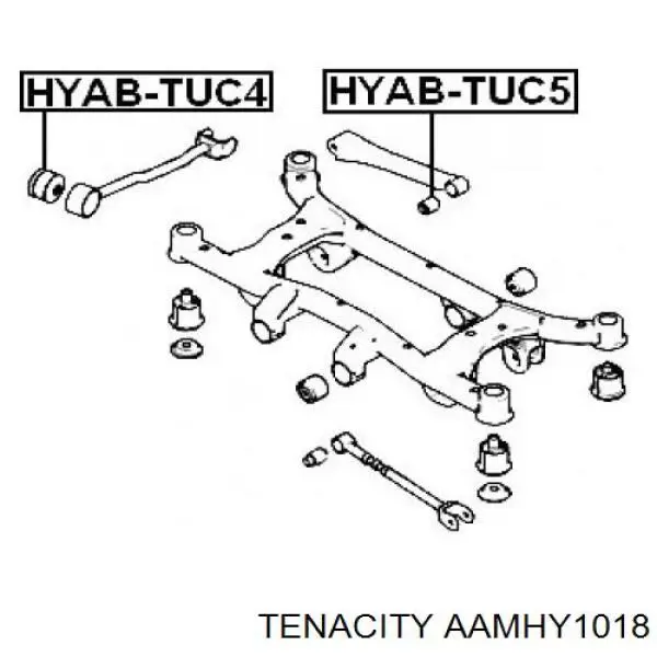 Сайлентблок заднього поперечного важеля AAMHY1018 Tenacity