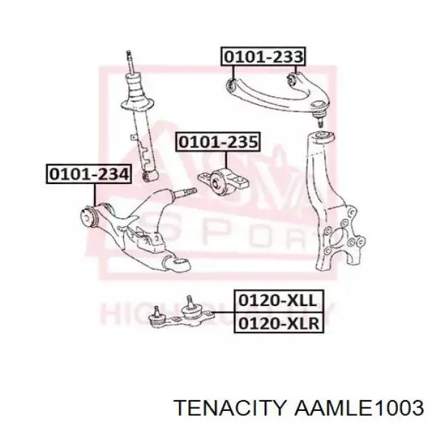 Сайлентблок переднього важеля AAMLE1003 Tenacity