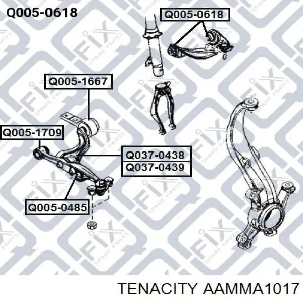 Купити AAMMA1017 Tenacity Сайлентблок переднього верхнього важеля
