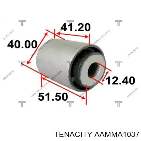 Купити AAMMA1037 Tenacity Сайлентблок тяги поперечної, задньої підвіски