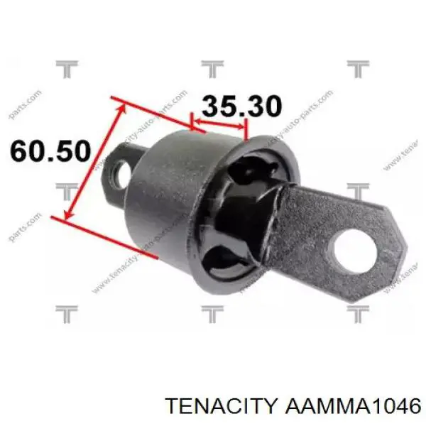 Сайлентблок заднього поздовжнього важеля Tenacity AAMMA1046 ціна, від 8.26 USD