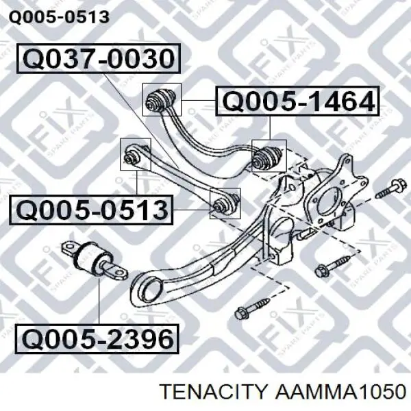Сайлентблок заднього поперечного важеля Tenacity AAMMA1050 ціна, від 3.38 USD