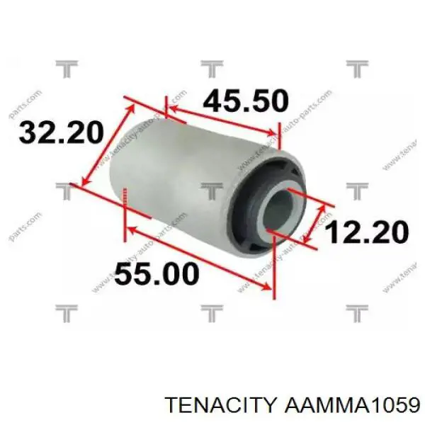 Сайлентблок заднього нижнього важеля Tenacity AAMMA1059 ціна, від 5.07 USD