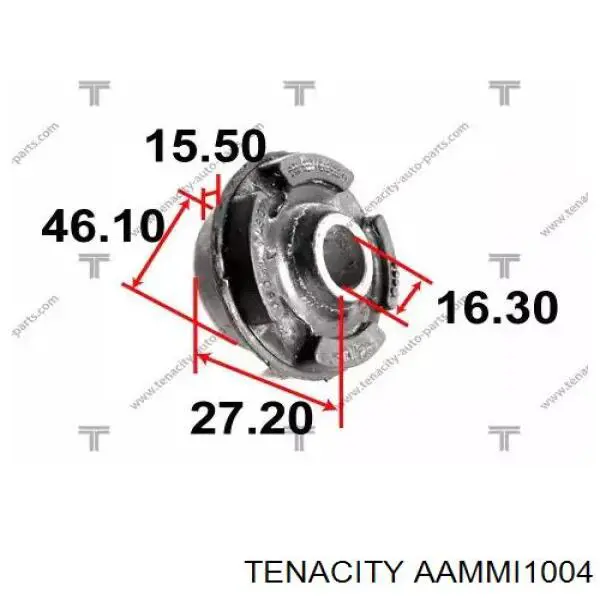 Сайлентблок цапфи задньої Tenacity AAMMI1004 ціна, від 3.42 USD