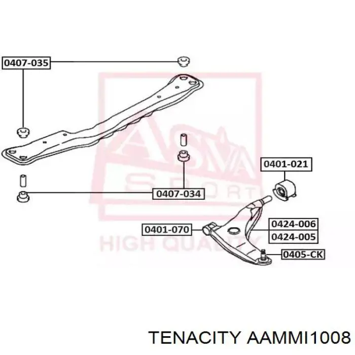 Сайлентблок переднього важеля AAMMI1008 Tenacity