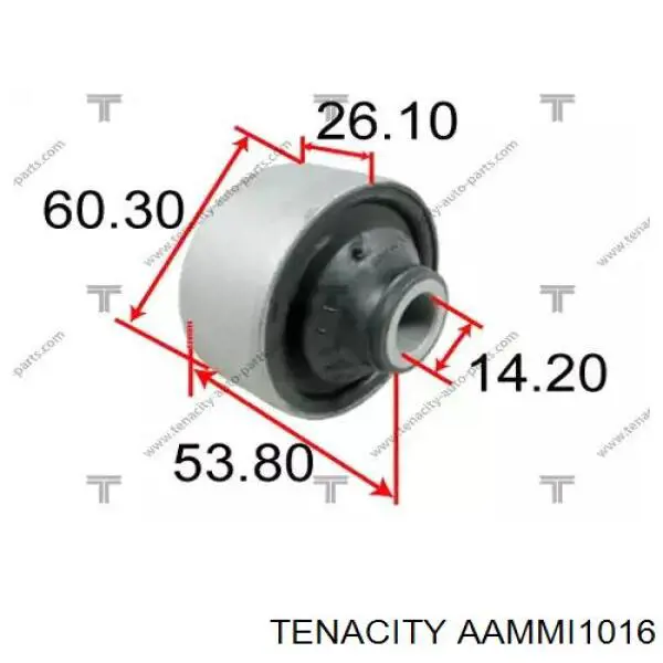 Сайлентблок нижнього важеля передньої підвіски Tenacity AAMMI1016 ціна, від 4.44 USD