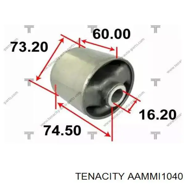 Купити AAMMI1040 Tenacity Сайлентблок заднього поздовжнього нижнього важеля