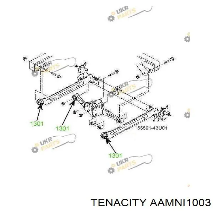 Сайлентблок задньої балки AAMNI1003 Tenacity