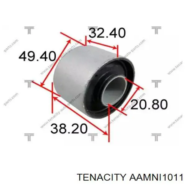 Сайлентблок нижнього важеля передньої підвіски Tenacity AAMNI1011 ціна, від 3.72 USD
