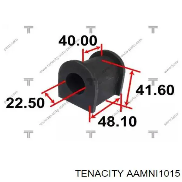Сайлентблок нижнього важеля передньої підвіски Tenacity AAMNI1015 ціна, від 2.86 USD