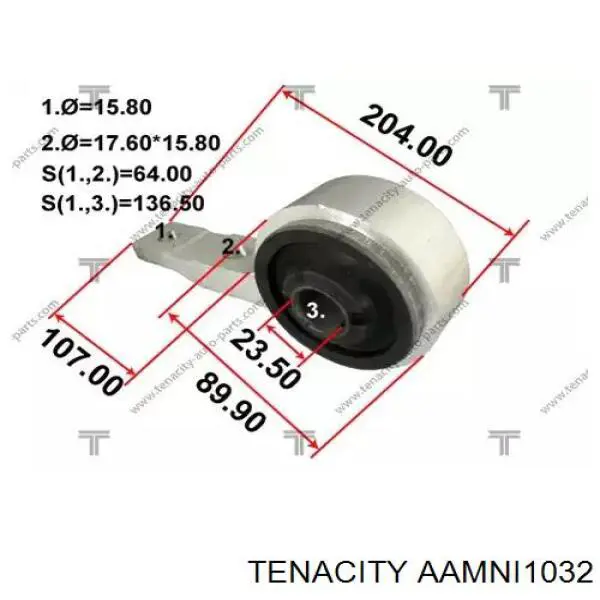 AAMNI1032 Tenacity сайлентблок переднього нижнього важеля