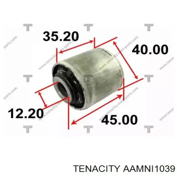 AAMNI1039 Tenacity сайлентблок переднього нижнього важеля