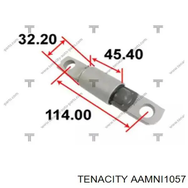 Сайлентблок нижнього важеля передньої підвіски Tenacity AAMNI1057 ціна, від 7.35 USD