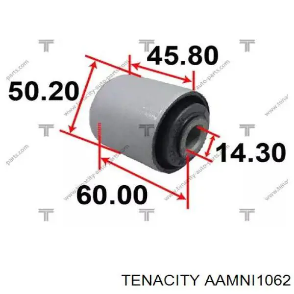 Сайлентблок заднього поздовжнього нижнього важеля Tenacity AAMNI1062 ціна, від 4.69 USD