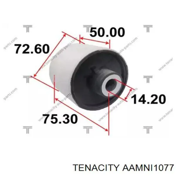 Сайлентблок нижнього важеля передньої підвіски Tenacity AAMNI1077 ціна, від 7.06 USD