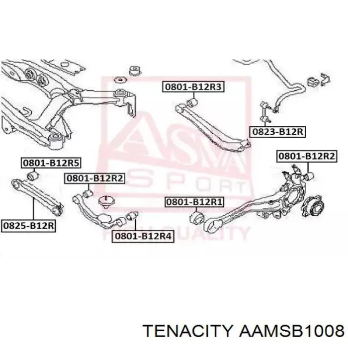 Сайлентблок заднього верхнього важеля AAMSB1008 Tenacity