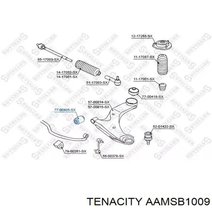 Купити AAMSB1009 Tenacity Сайлентблок передньої підвіски