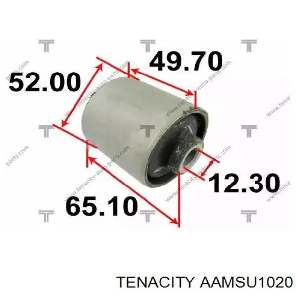 Сайлентблок заднього поздовжнього нижнього важеля Tenacity AAMSU1020 ціна, від 6.69 USD