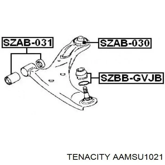 AAMSU1021 Tenacity Сайлентблок переднього нижнього важеля