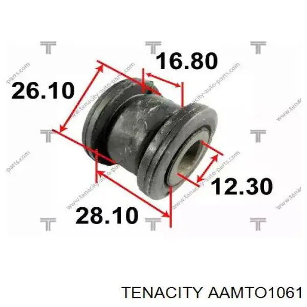 Сайлентблок тяги поперечної, задньої підвіски AAMTO1061 Tenacity
