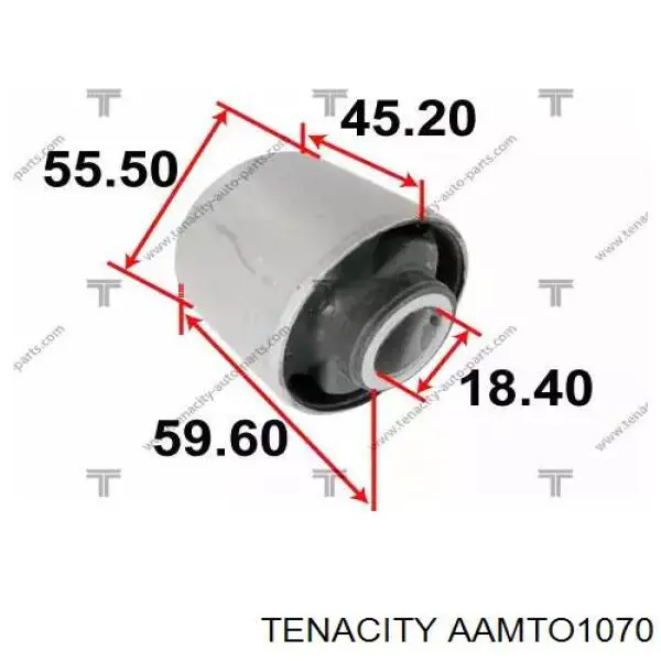 AAMTO1070 Tenacity Сайлентблок заднього поздовжнього нижнього важеля