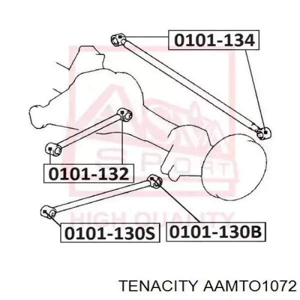 Сайлентблок задньої поздовжньої тяги AAMTO1072 Tenacity