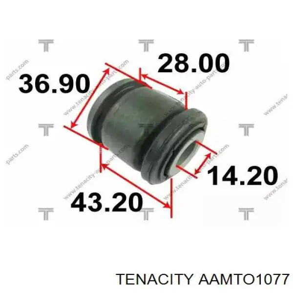 AAMTO1077 Tenacity Сайлентблок задньої поздовжньої тяги