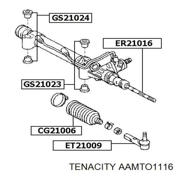 Рейка рульова AAMTO1116 Tenacity