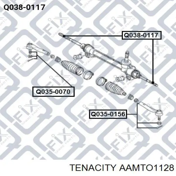 AAMTO1128 Tenacity Рейковий рульовий механізм