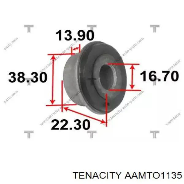 AAMTO1135 Tenacity Сайлентблоки поздовжніх важелів задньої підвіски