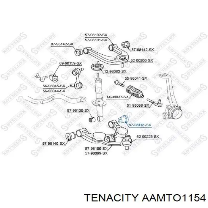 Сайлентблок переднього верхнього важеля Tenacity AAMTO1154 ціна, від 4.68 USD
