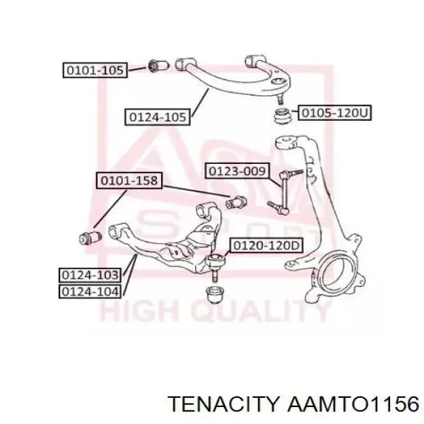 Сайлентблок переднього важеля AAMTO1156 Tenacity