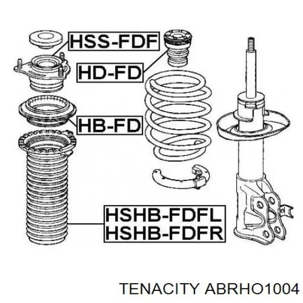Підшипник опорний амортизатора, переднього ABRHO1004 Tenacity