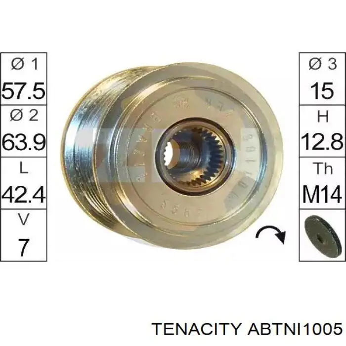 Купити ABTNI1005 Tenacity Натягувач приводного ременя