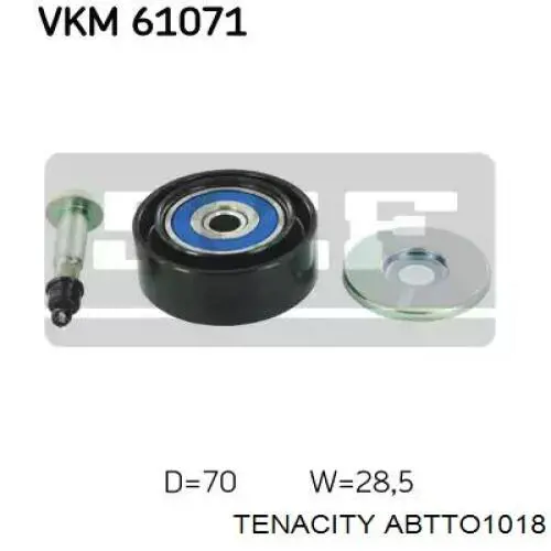 Ролик приводного ременя, паразитний Tenacity ABTTO1018 ціна, від 16.59 USD