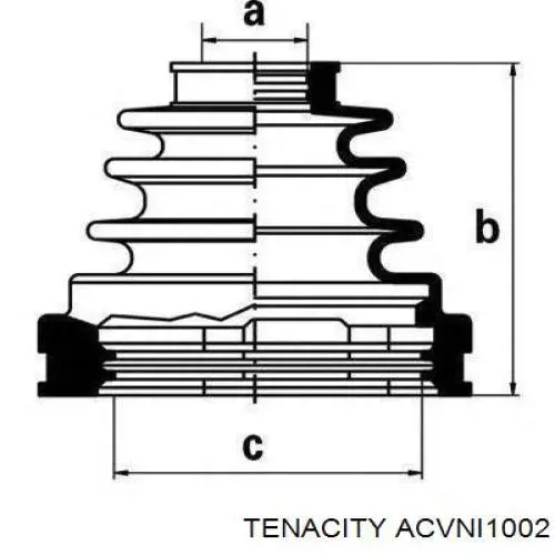 Пильник ШРУСа внутрішній ACVNI1002 Tenacity