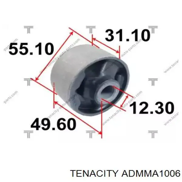 Сайлентблок (подушка) редуктора заднього моста, передній ADMMA1006 Tenacity