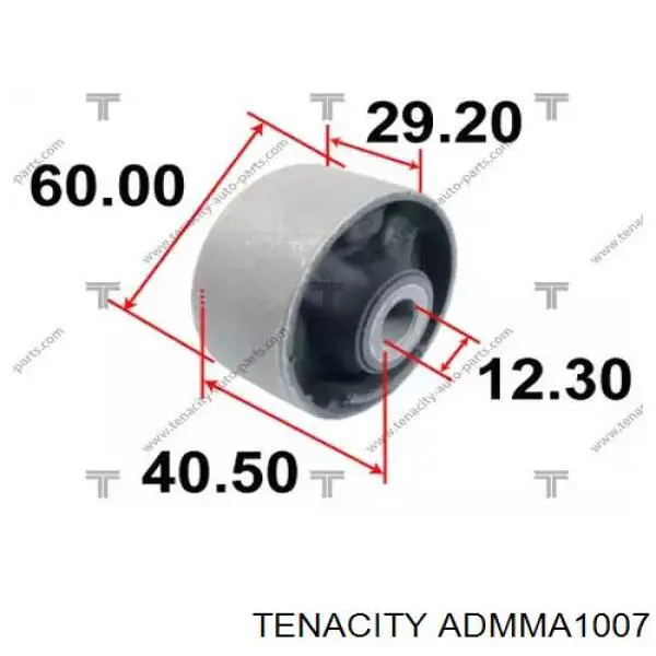 Сайлентблок траверси кріплення заднього редуктора, задній ADMMA1007 Tenacity