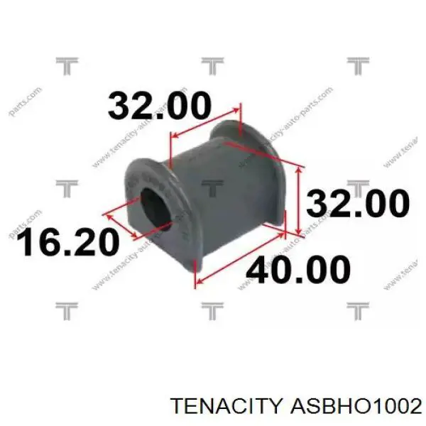 ASBHO1002 Tenacity Втулка стабілізатора переднього