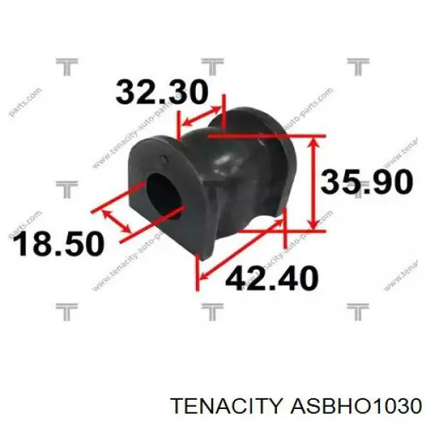 Втулка стабілізатора переднього ASBHO1030 Tenacity