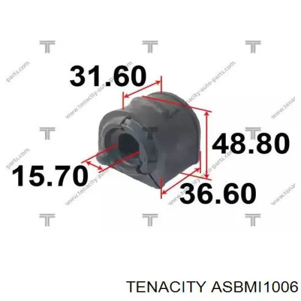 ASBMI1006 Tenacity втулка стабілізатора переднього